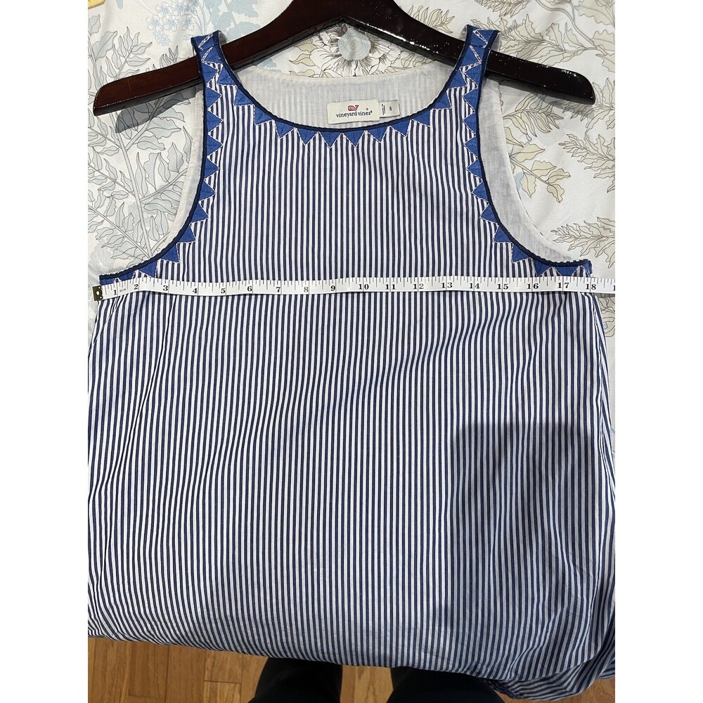 Vineyard Vines Women’s Striped Embroidered Dress 6 Summer Nautical - Picture 8 of 8